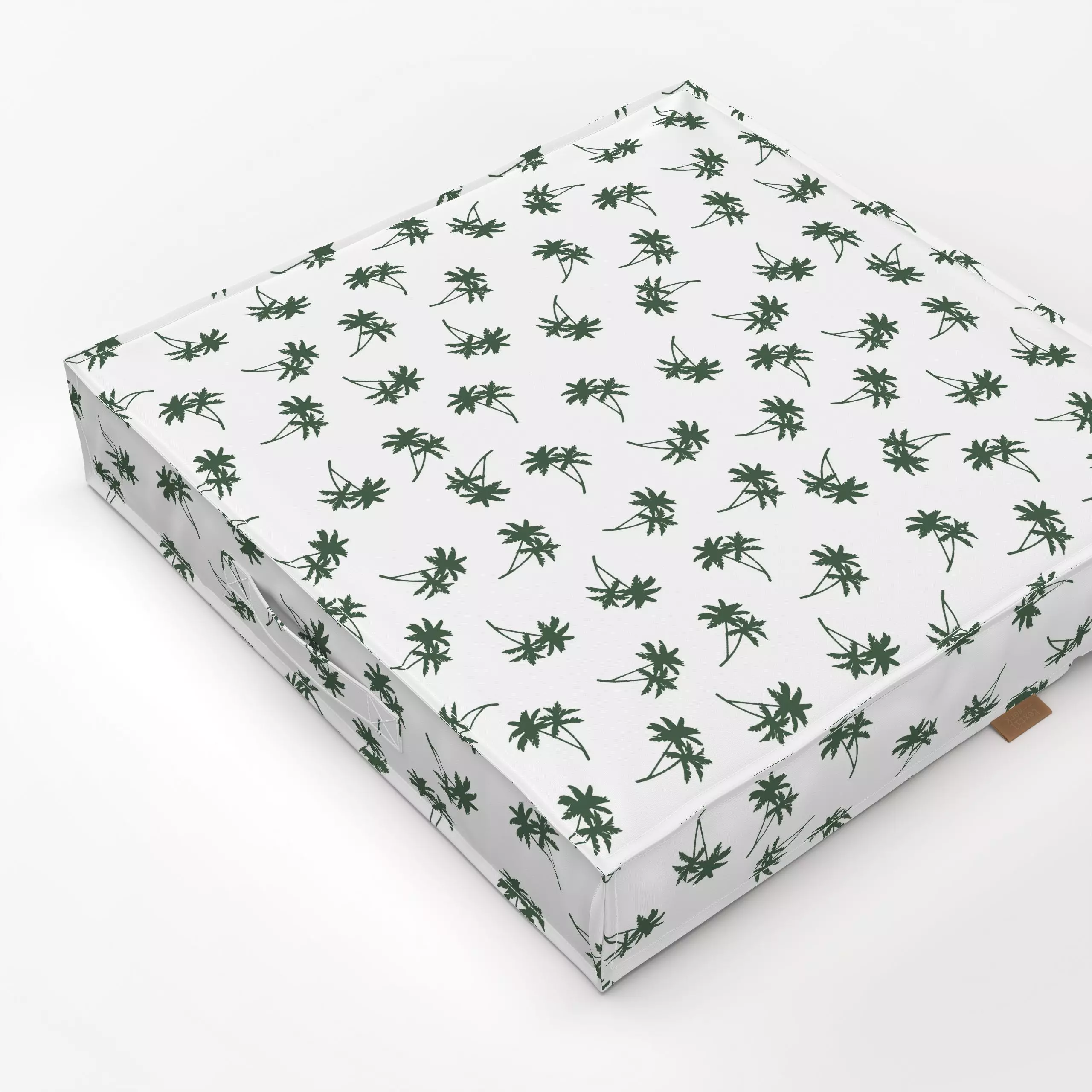 Bodenkissen Vintage Palms Green - Sommer, Pflanzen & Botanik, Retro & Vintage - von „Studio ROSAGRAU"; boho, hippie, Palmen,...