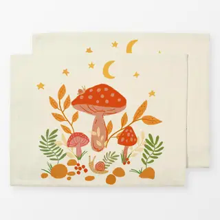 Tischset Pilz Illustration Herbst