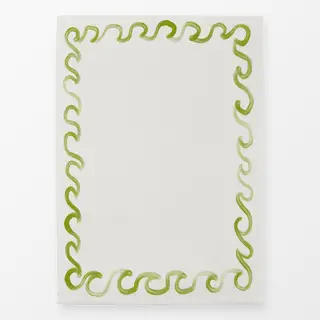 Geschirrtücher Wellenrand Grün