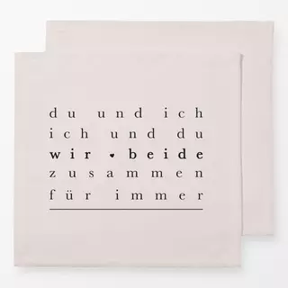 Servietten Du und Ich
