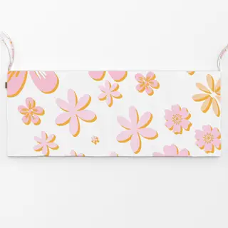 Bankauflage Pinke Blumen Sommergarten