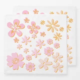 Servietten Pinke Blumen Sommergarten