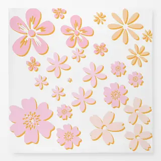 Tischdecke Pinke Blumen Sommergarten