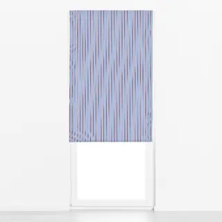 Raffrollo Bistro Stripes blue white red
