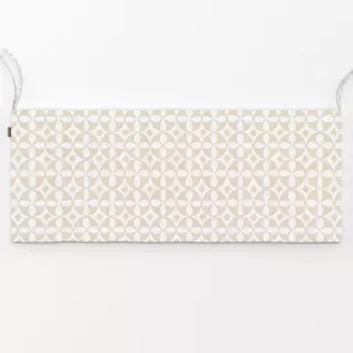 Bankauflage Fliesenmuster beige weiß