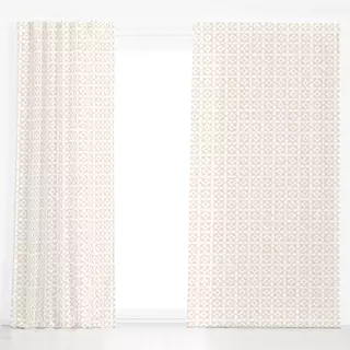 Dekovorhang Fliesenmuster beige weiß
