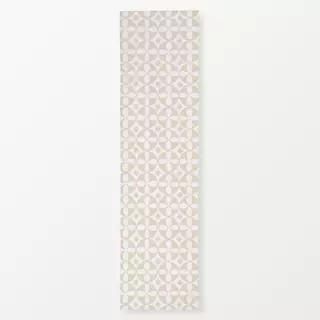Tischläufer Fliesenmuster beige weiß