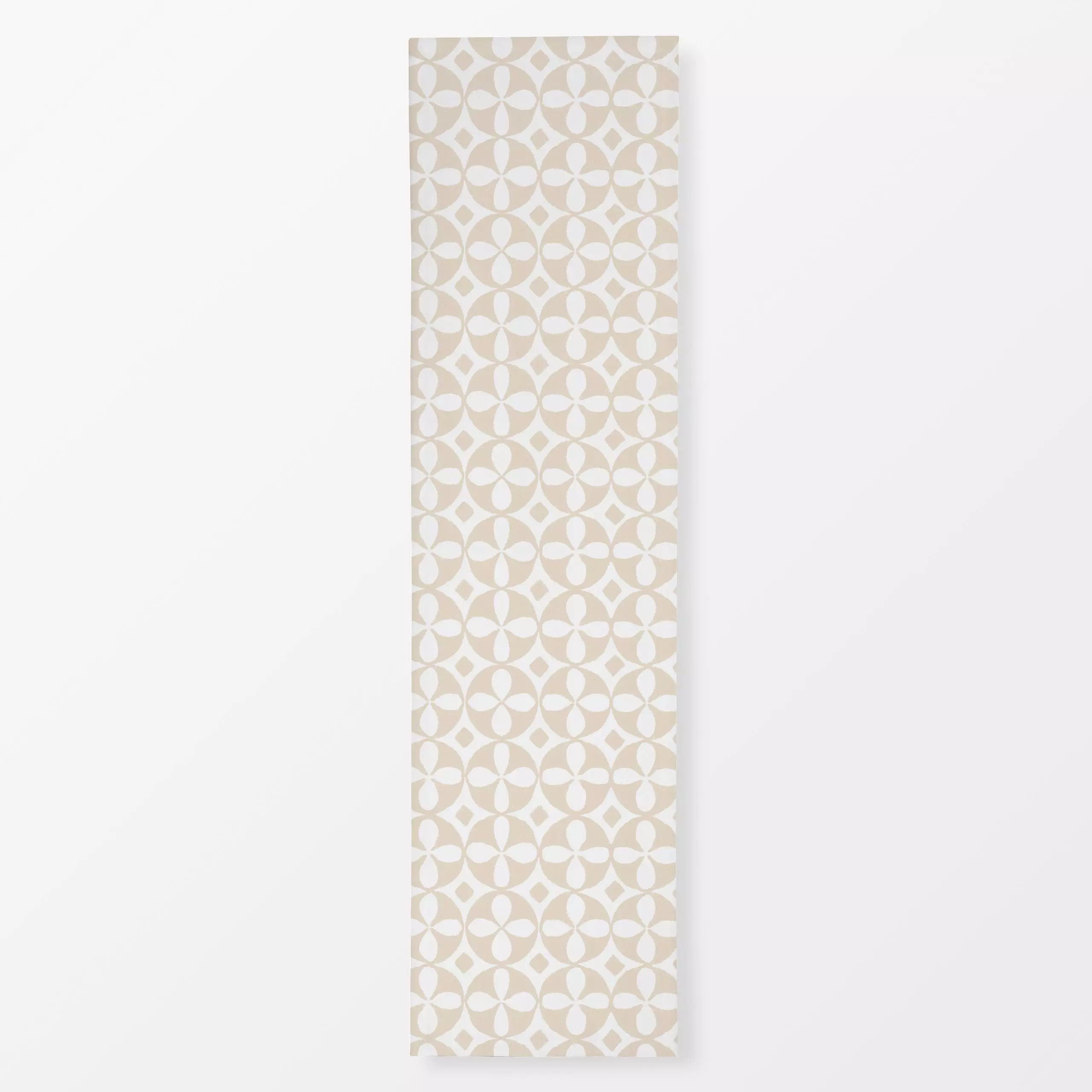 Tischläufer Fliesenmuster beige weiß - Sommer, Symbole & Muster, Retro & Vintage - von „Mareen Heinz"; vintage, klassisch, O...