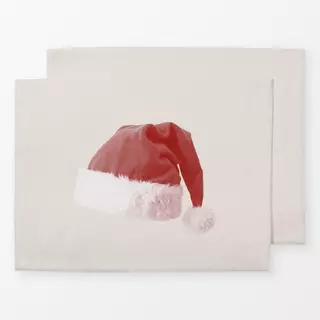Tischset Weihnachtsmütze Beige