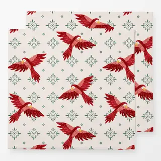 Servietten Parrot pattern ecru