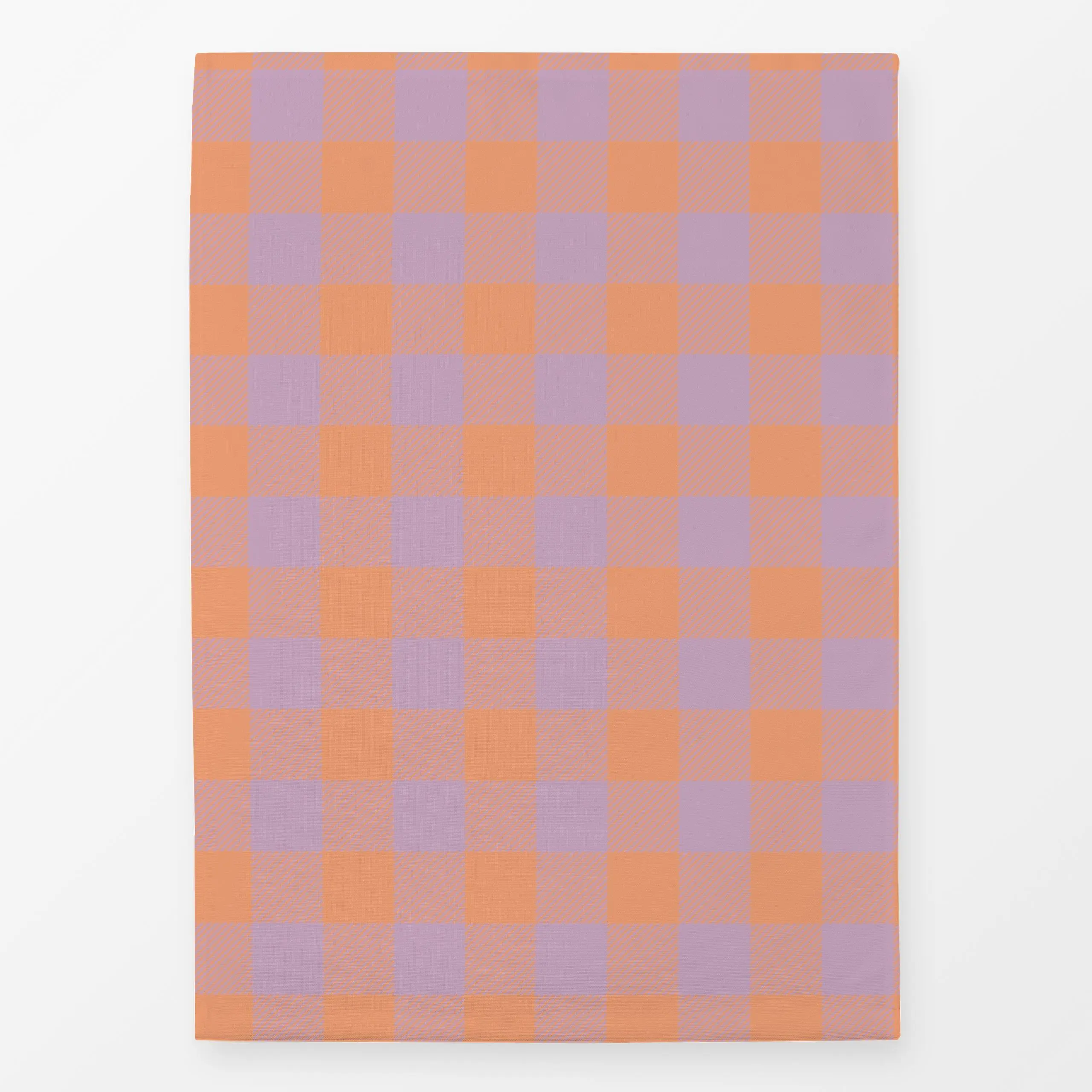 Geschirrtücher Modern Gingham Soft Orange - Symbole & Muster - von „Studio ROSAGRAU"; boho, Retro, Karo, lila, kariert, ging...