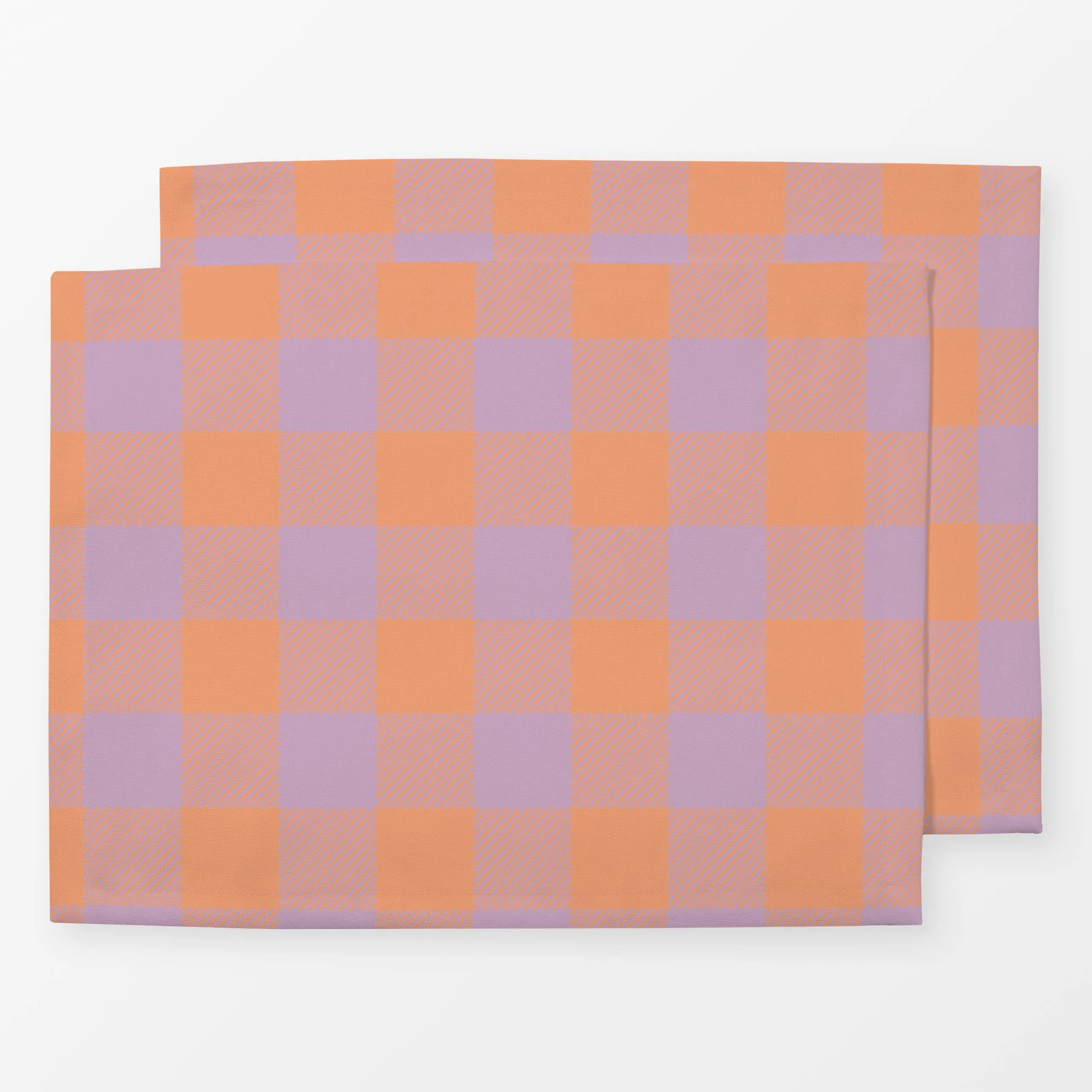 Tischset Modern Gingham Soft Orange, gemustert, von Studio ROSAGRAU