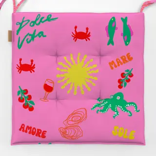 Sitzkissen Sommermix Auf Pink