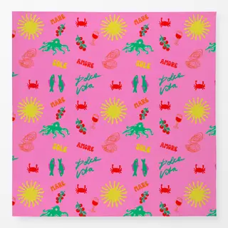 Tischdecke Sommermix Auf Pink