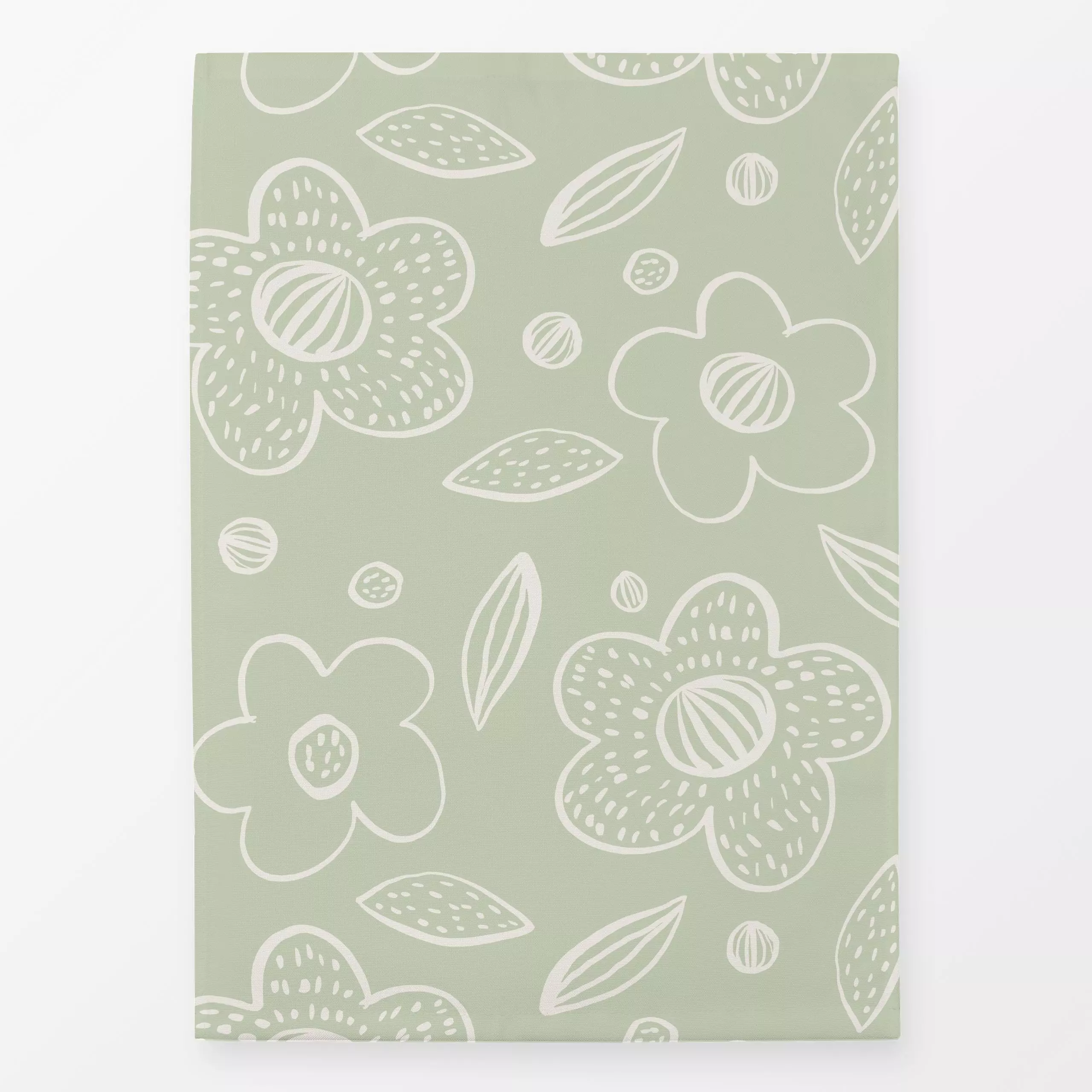 Geschirrtücher HAPPY GREEN FLOWER - Blumen & Florales, Frühling, Anlässe, Ostern - von „Kruth Design"; Trockenblumen, Blumen...