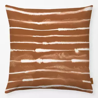 Kissen Gestreift Abstrakt Terracotta