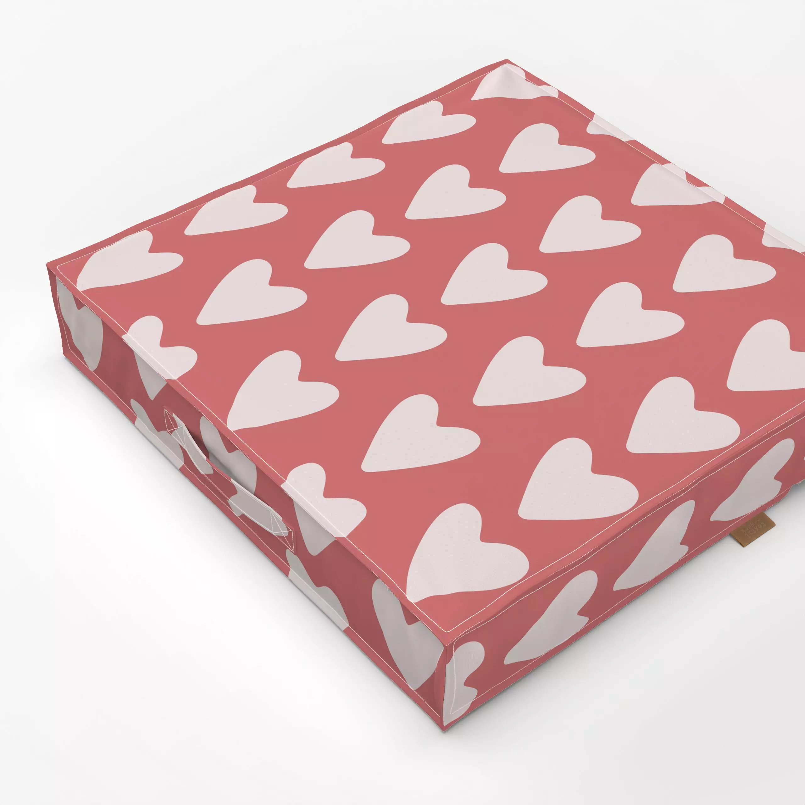 Bodenkissen Hearts pastel red - Kinderzimmer & Motive für Kinder, Liebe, Romantik & Pride, Symbole & Muster - von „Kathrin W...