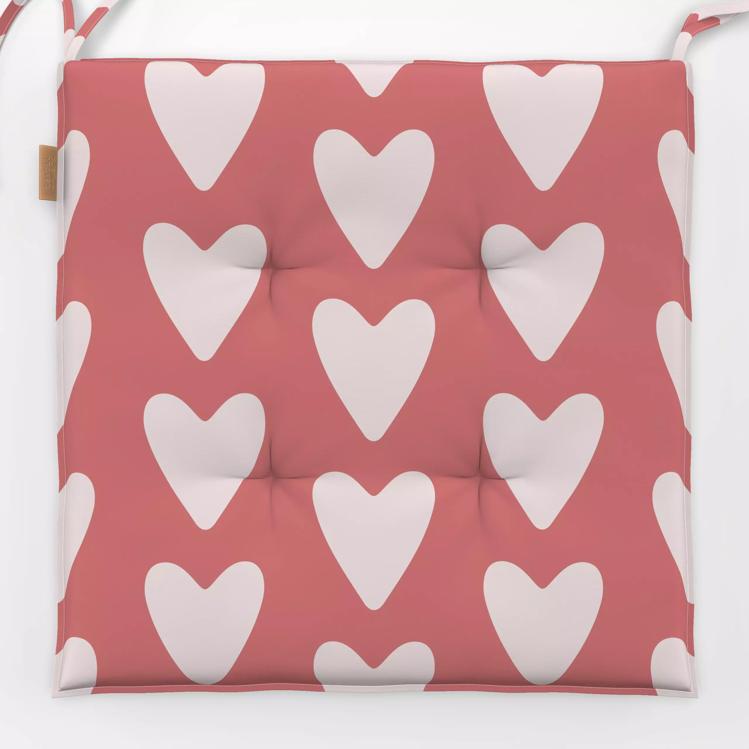Sitzkissen Hearts pastel red - Kinderzimmer & Motive für Kinder, Liebe, Romantik & Pride, Symbole & Muster - von „Kathrin Wo...