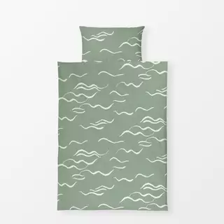 Bettwäsche Wellen grün