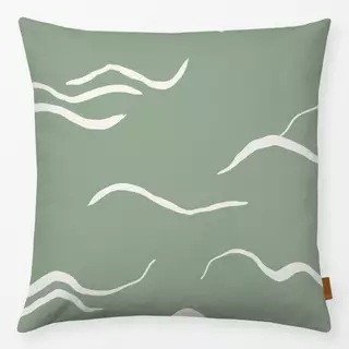 Kissen Wellen grün