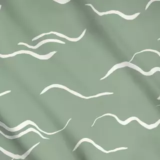 Meterware Wellen grün