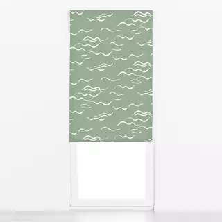 Raffrollo Wellen grün