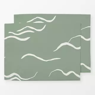 Tischset Wellen grün