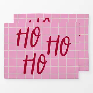 Tischset Ho Ho Ho pink