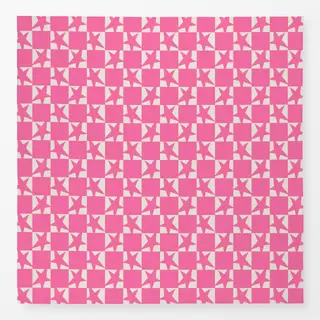 Tischdecke Checks Stars Pink