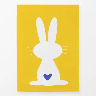 Geschirrtücher Hase mit Herz gelb