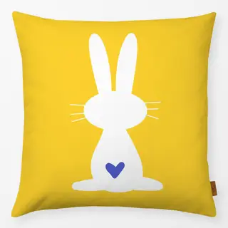 Kissen Hase mit Herz gelb