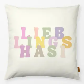 Kissen Lieblingshasi Pastel