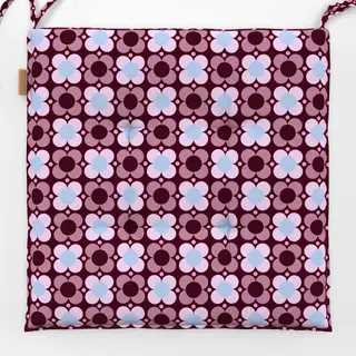Sitzkissen Blumen Punkte Burgundy