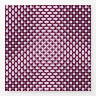 Tischdecke Blumen Punkte Burgundy
