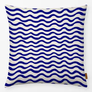 Kissen Abstract Waves dark blue