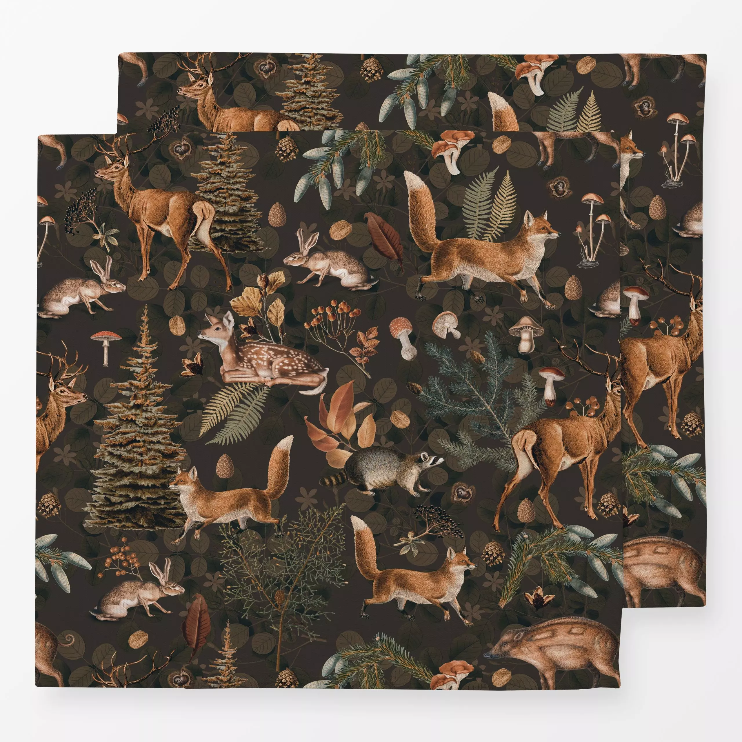 Servietten Fall Forest Impressions brown - Herbst, Natur & Landschaft, Tiere - von „Andrea Haase"; Wald, Fuchs, Wildtiere, H...