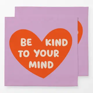Servietten Be Kind To Your Mind Red
