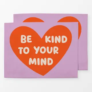 Tischset Be Kind To Your Mind Red