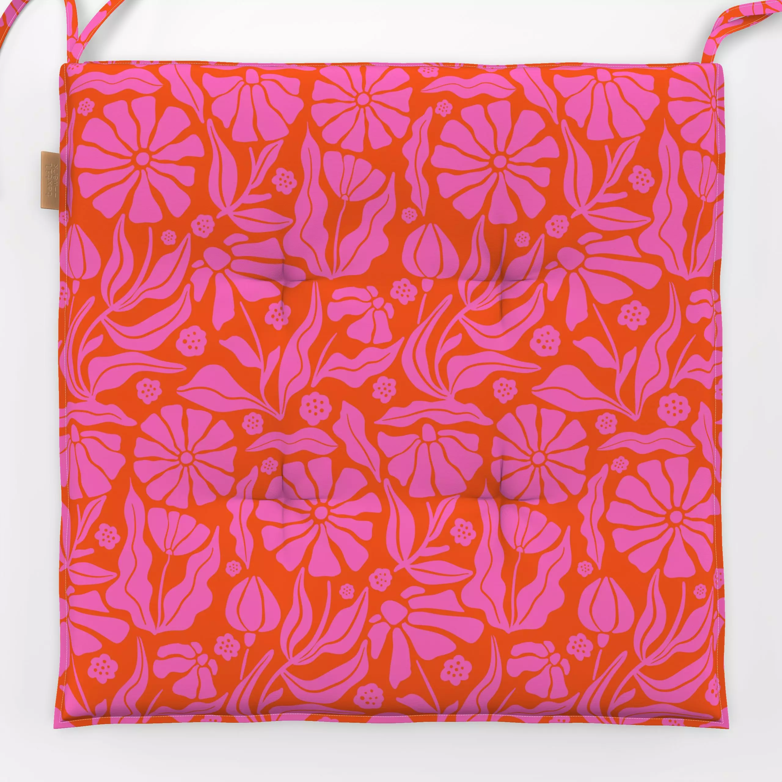 Sitzkissen Sommer Blumen Pink 2 - Blumen & Florales, Symbole & Muster, Pflanzen & Botanik - von „Uta Naumann"; boho, Garten,...