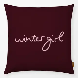Kissen Wintergirl berry red