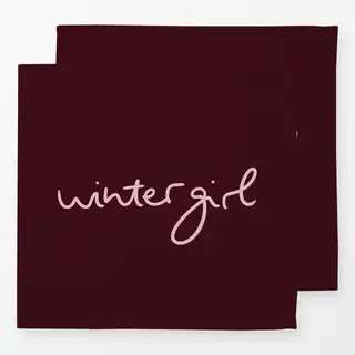 Servietten Wintergirl berry red