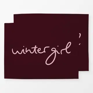 Tischset Wintergirl berry red