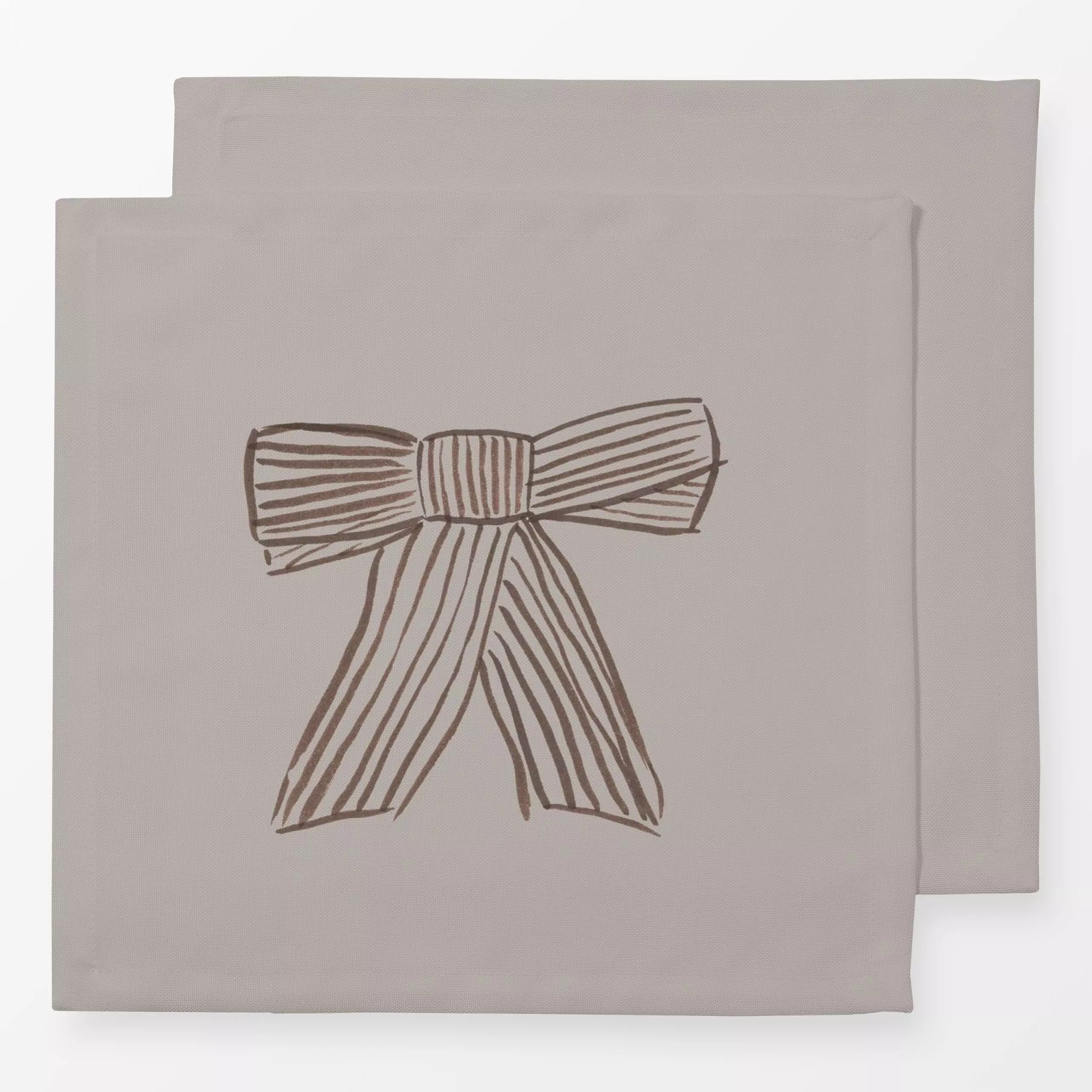 Servietten Schleife Grau - Weihnachten - von „Kruth Design"; Weihnachten, Geschenk, weihnachtlich, Weihnachtsdeko, schleife,...