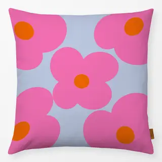 Kissen Butterblümchen Pink Auf Blau