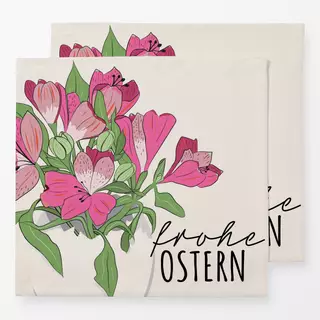 Servietten Frohe Ostern Blumenstrauß