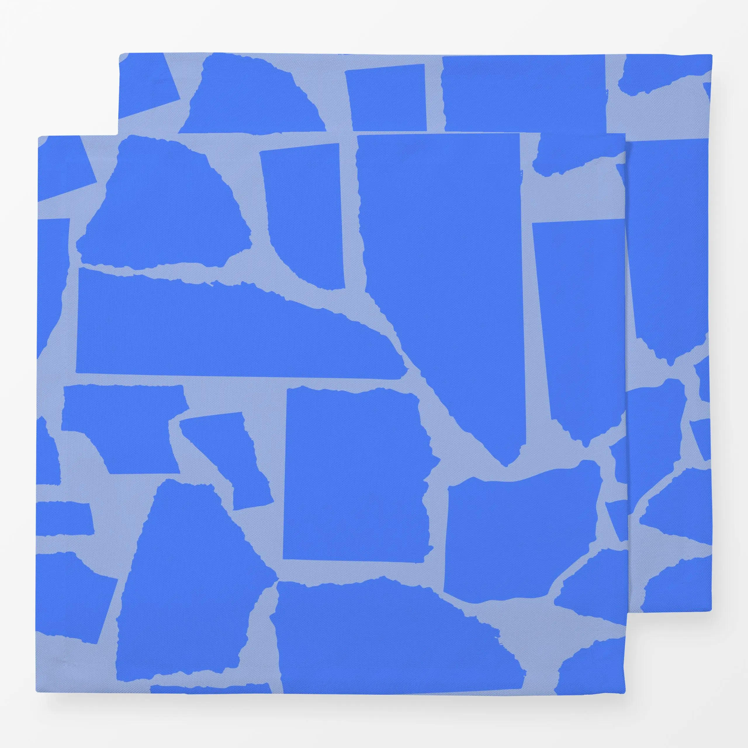 Servietten Paper Pieces Pattern 5 - Symbole & Muster - von „Mareike Böhmer"; minimal, abstrakt, Blaugrau, skandinavisch, mod...