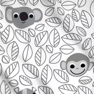 Meterware Grey Zoo Animals