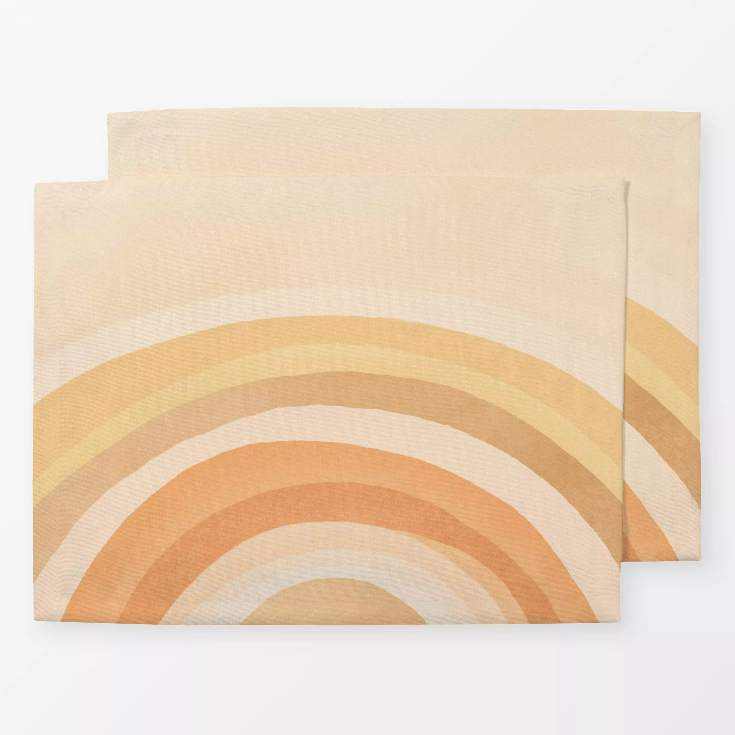 Tischset Happy Rainbow Beige, fürs Kinderzimmer, Sommer, von Andrea Haase