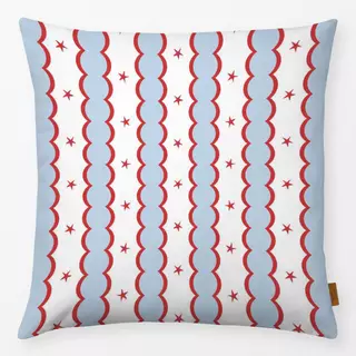 Kissen festive stripes - red