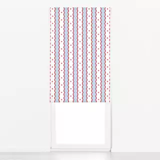 Raffrollo festive stripes - red